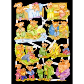 Glansbilleder grise / 3-7197