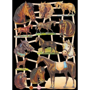 Glansbilleder heste / 3-7302