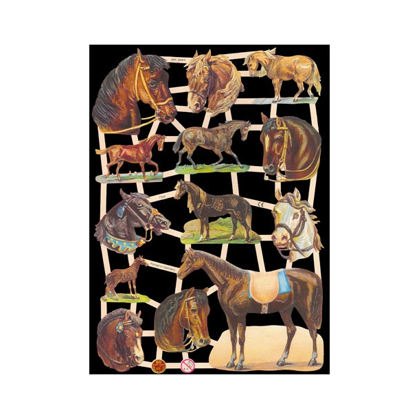 Glansbilleder heste / 3-7302