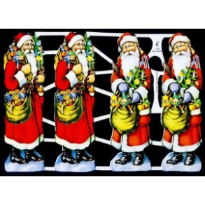 Glansbilleder julemnd 4 stk. / 3-7040