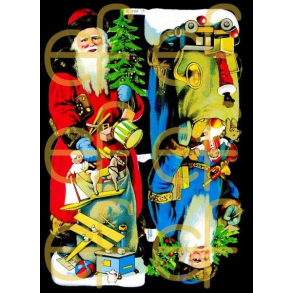 Glansbilleder julemnd m. sk / 3-7151