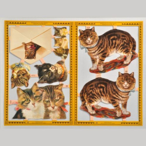 Glansbilleder katte A125-126