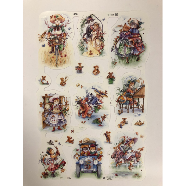 Glansbilleder katten Rosie 1860