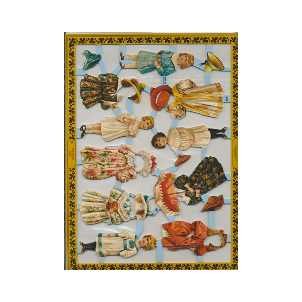 Glansbilleder pkldningsdukker nostalgisk A80