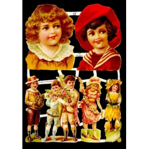 Glansbilleder piger og drenge / 3-7091