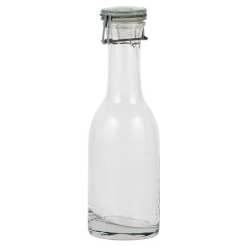 Glasflaske med patentlg til bedelys