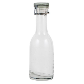 Glasflaske med patentlg til bedelys