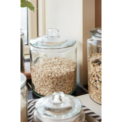 Glaskrukke med lg og gummiring, 4000 ml