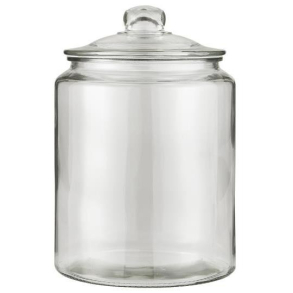 Glaskrukke med lg og gummiring, 5500 ml