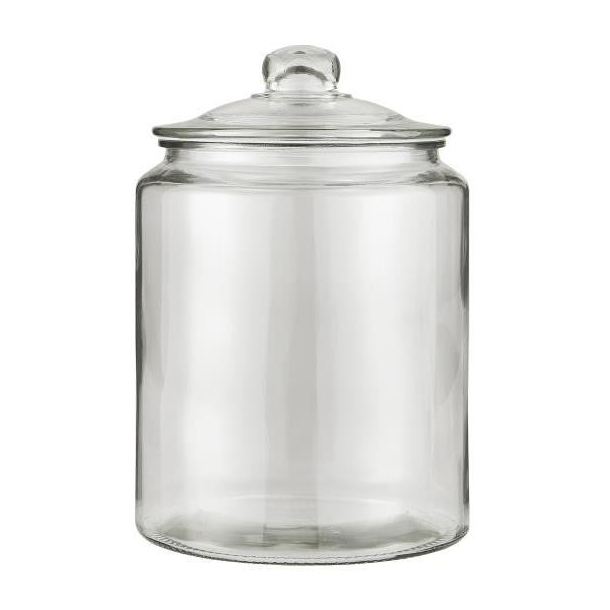 Glaskrukke med lg og gummiring, 5500 ml