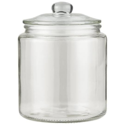 Glaskrukke med lg og gummiring, 900 ml