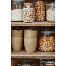 Glaskrukke med lg og gummiring, 900 ml