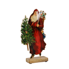 Gl.dags metal julemand p tr fod H:20