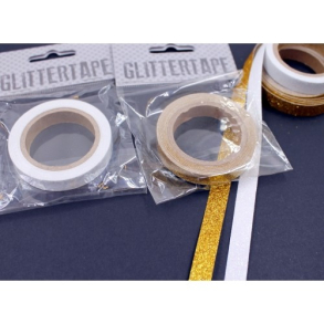 Glitter Tape, hvid