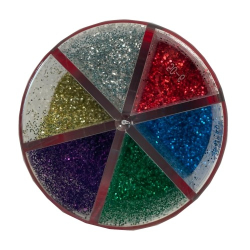 Glitterdse med 6 farver, 50g.