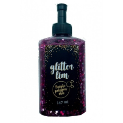 Glitterlim, 147 ml, Hexagon, Lilla