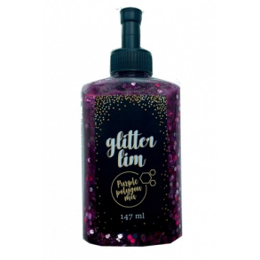 Glitterlim, 147 ml, Hexagon, Lilla