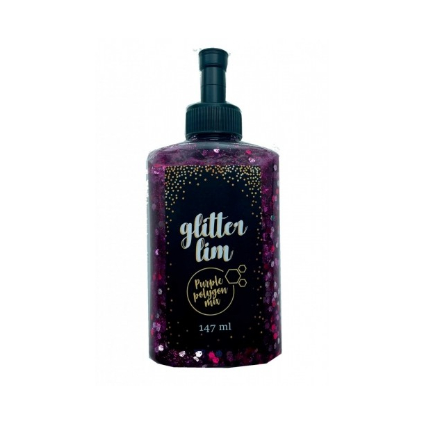 Glitterlim, 147 ml, Hexagon, Lilla