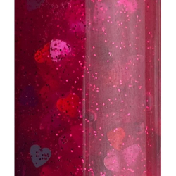 Glitterlim, 147 ml, Hjertemix, Rd