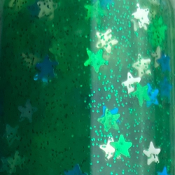 Glitterlim, 147 ml, Stjernemix, Grn