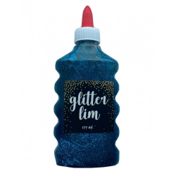 Glitterlim, fin glitter, 177 ml, Bl
