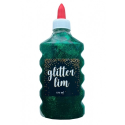 Glitterlim, fin glitter, 177 ml, Grn