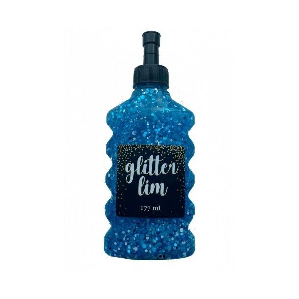 Glitterlim, grov glitter, 177 ml, Bl