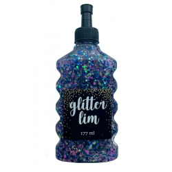 Glitterlim, grov glitter, 177 ml, Navy