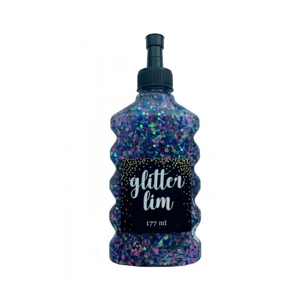 Glitterlim, grov glitter, 177 ml, Navy