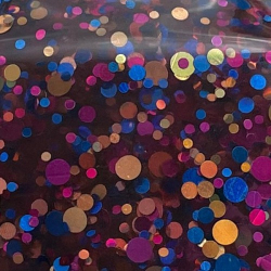 Glitterlim, grov glitter, 177 ml, Sort Multi