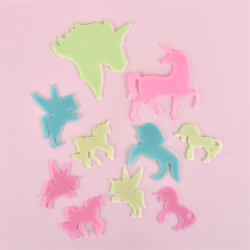 Glow in the dark, unicorn, 14 dele