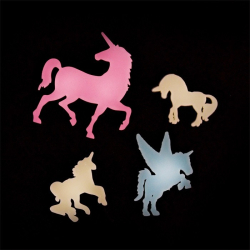 Glow in the dark, unicorn, 14 dele