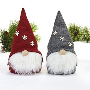 Gnom, filt, rd/gr - 30 cm