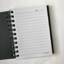 Grafik spiral notesbog, sort