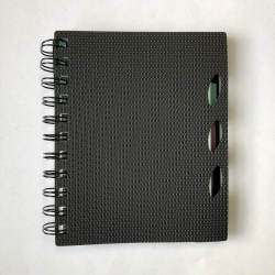 Grafik spiral notesbog, sort
