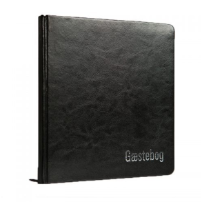 Gstebog, sort, slv skrift