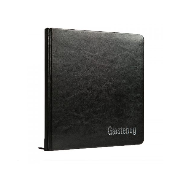 Gstebog, sort, slv skrift