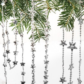 Guirlande, med plast stjerner, slv, 2,7m – 3 ASS