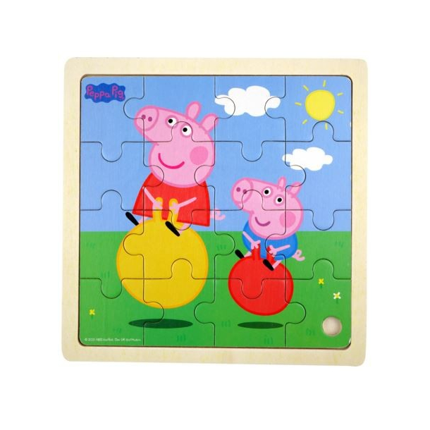 Gurli Gris p hoppebold, Trpuslespil, 16 brikker