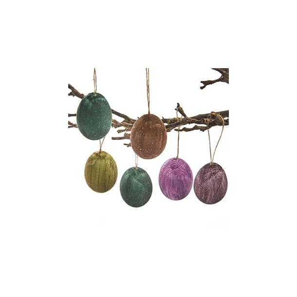 Hngeg med glimmer, 6 stk., lilla