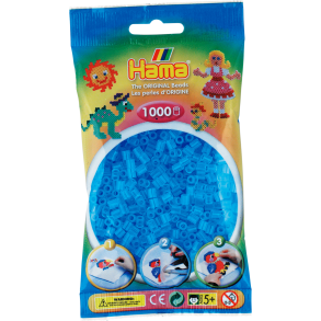 Hama MIDI perler, 1000 stk., aqua transparent