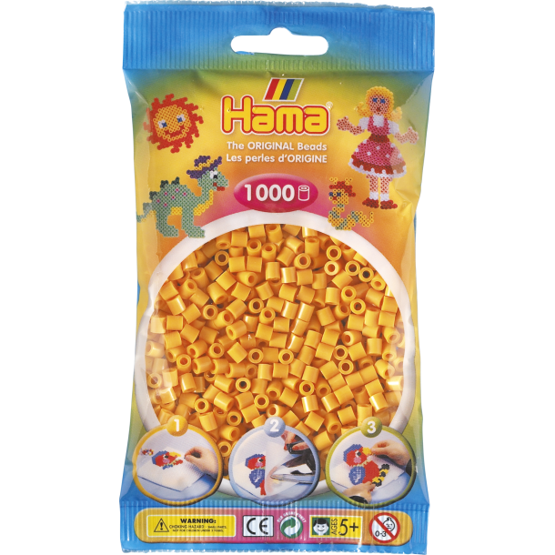 Hama MIDI perler, 1000 stk., bamsegul