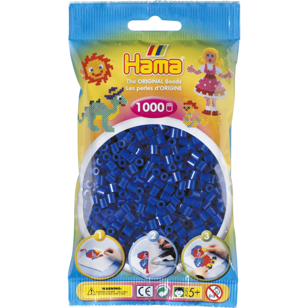 Hama MIDI perler, 1000 stk., bl