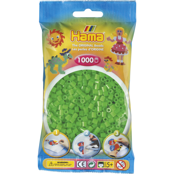 Hama MIDI perler, 1000 stk., fluorescerende grn