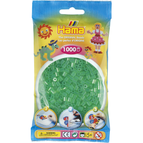 Hama MIDI perler, 1000 stk., grn transparent