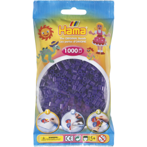 Hama MIDI perler, 1000 stk., lila transparent