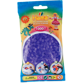 Hama MIDI perler, 1000 stk., lilla transparent
