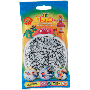 Hama MIDI perler, 1000 stk., lys gr