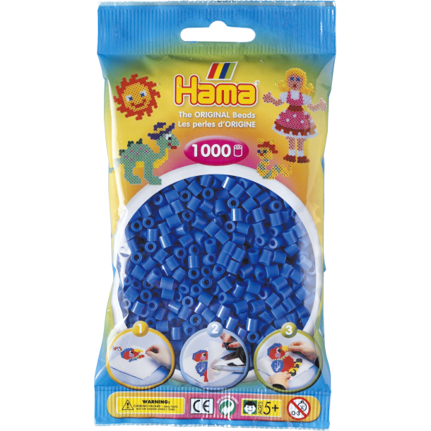 Hama MIDI perler, 1000 stk., lysebl