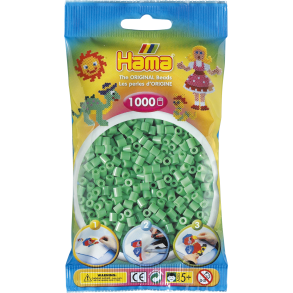 Hama MIDI perler, 1000 stk., lysegrn